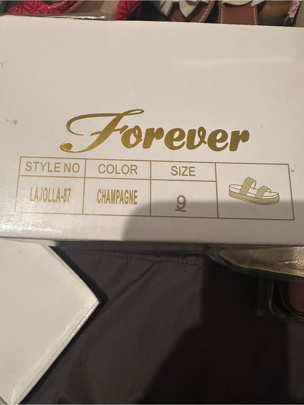 Forever Champagne Two-Strap Slide Sandals